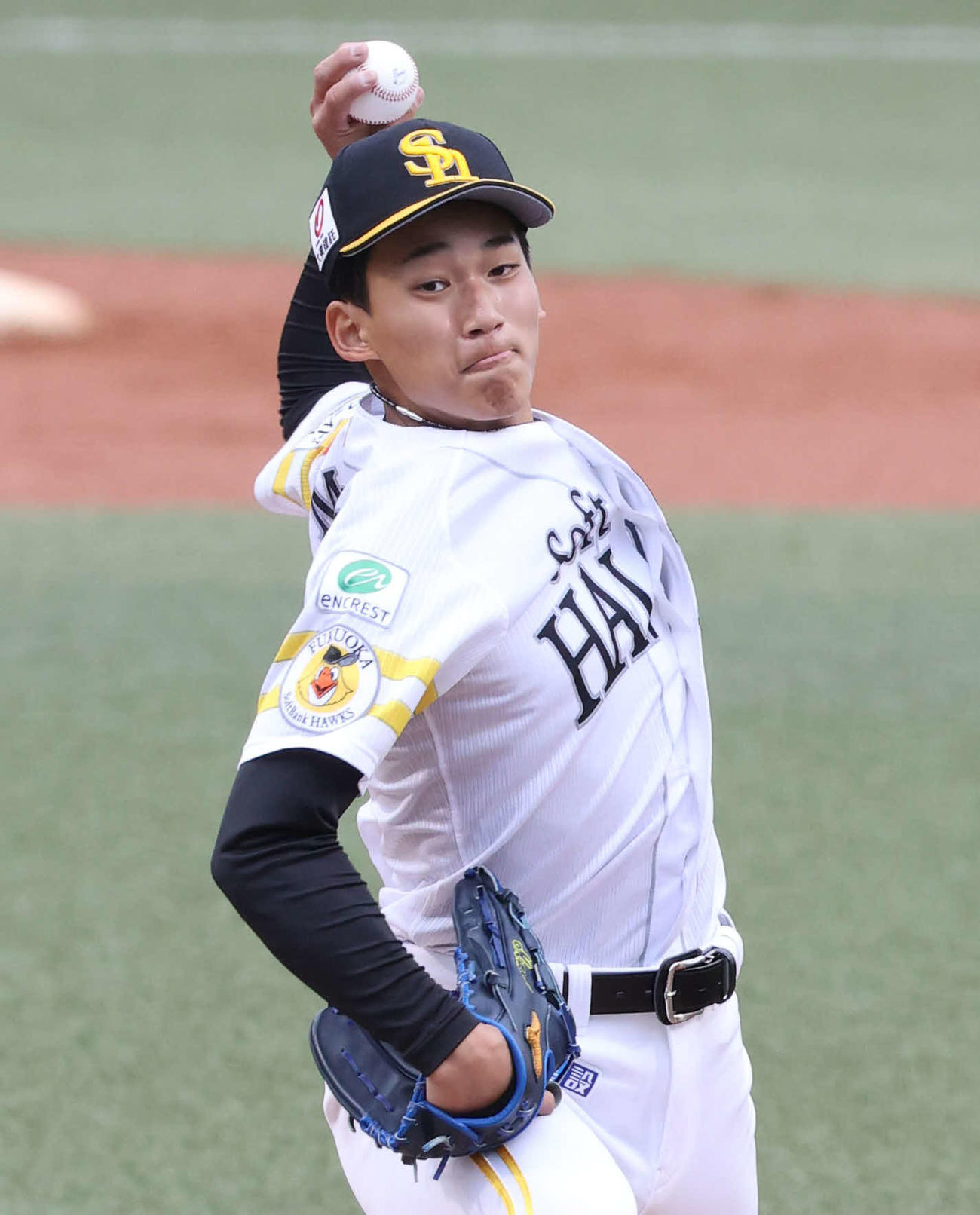 ソフトバンク対広島　7回に登板した前田悠（撮影・梅根麻紀）