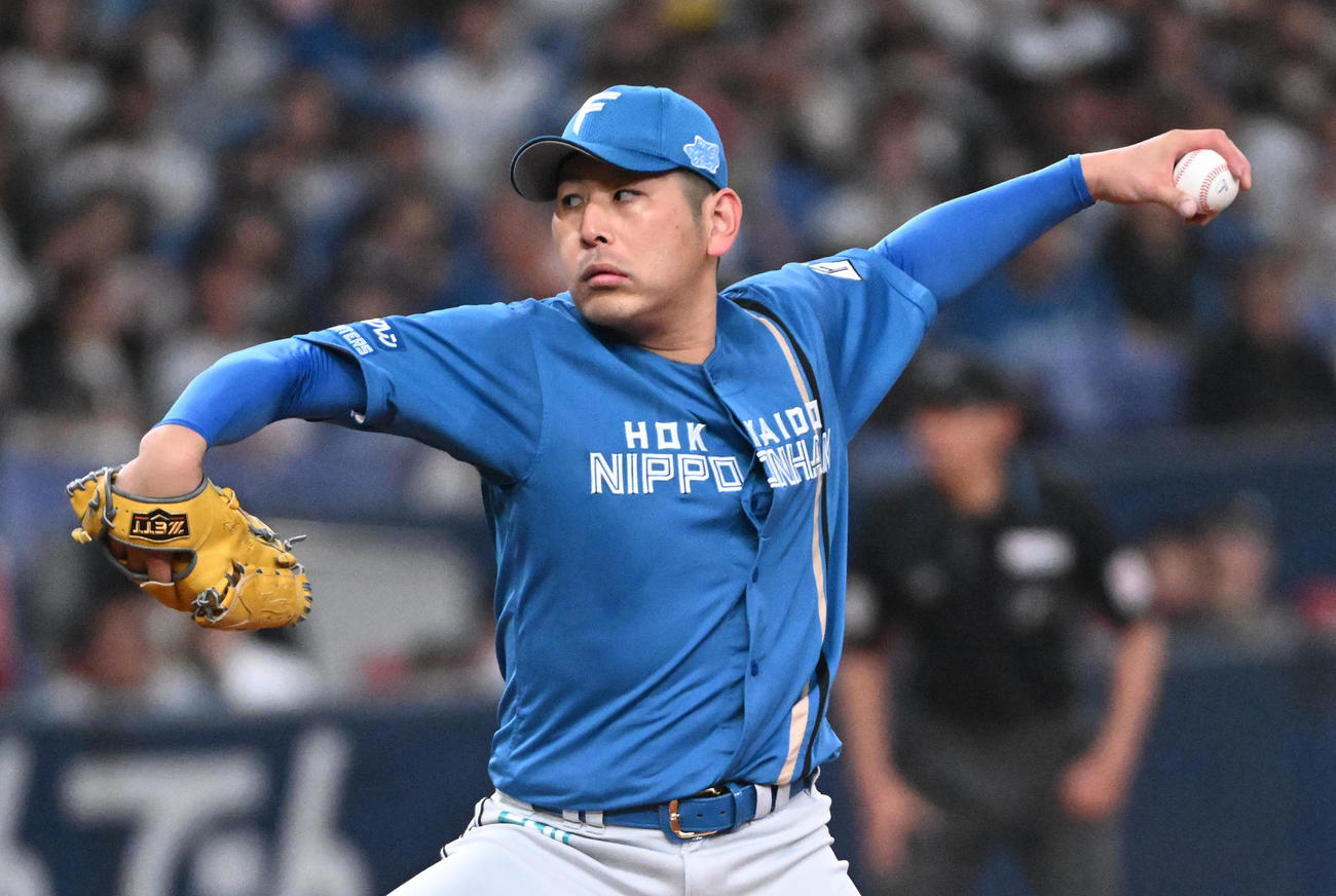 日本ハム加藤貴之（2024年4月13日撮影）