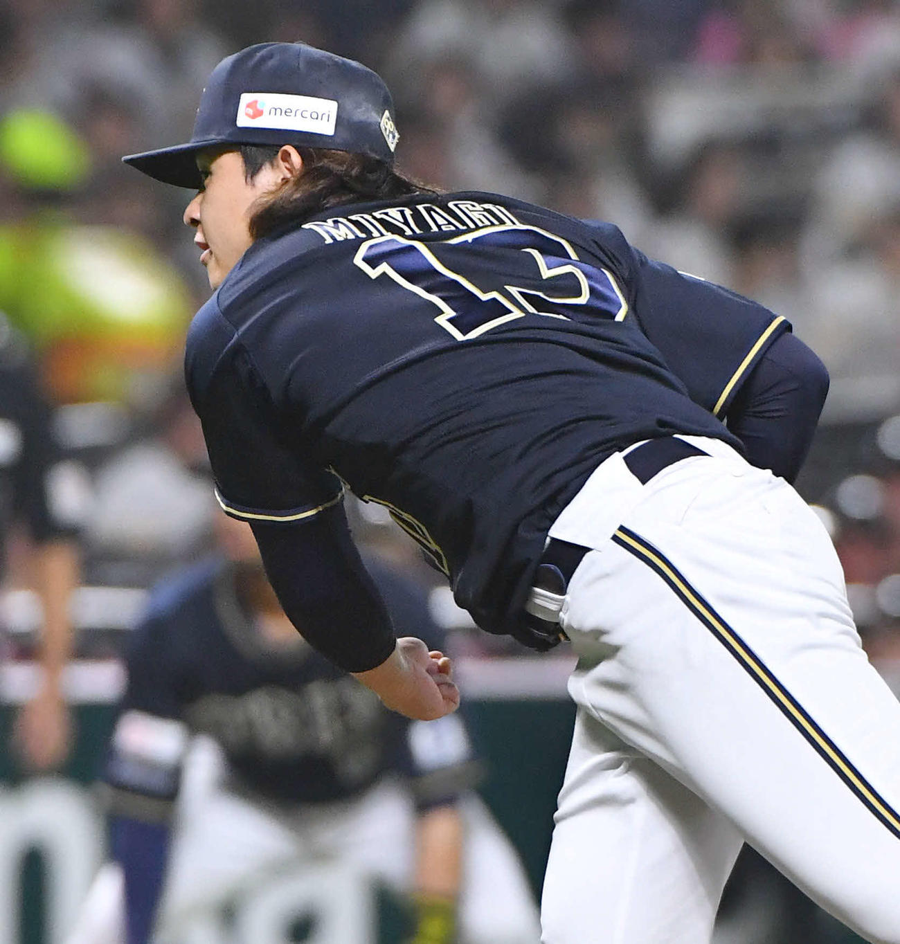 ソフトバンク対オリックス　オリックス先発の宮城（撮影・岩下翔太）