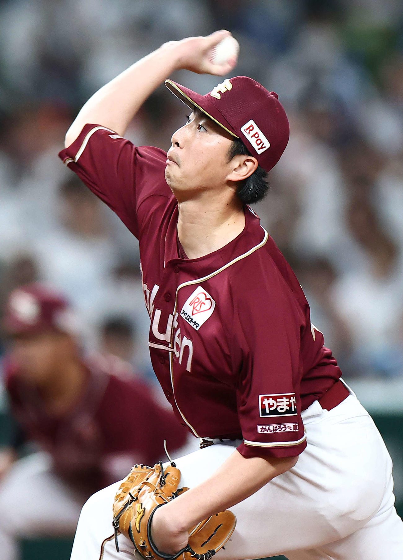 西武対楽天　9回裏、楽天5番手で登板する西垣（撮影・河田真司）