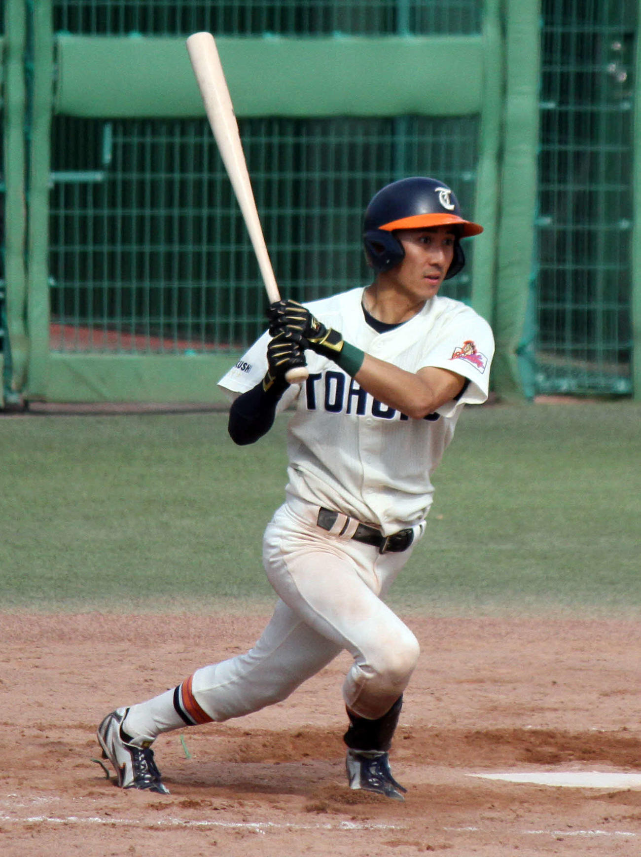 東北大対東北福祉大　今季リーグ初先発で3安打と大暴れの東北福祉大・山路（撮影・木村有優）