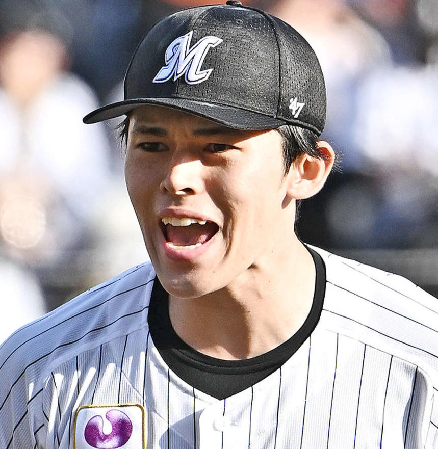 ロッテ佐々木朗希（2024年4月撮影）