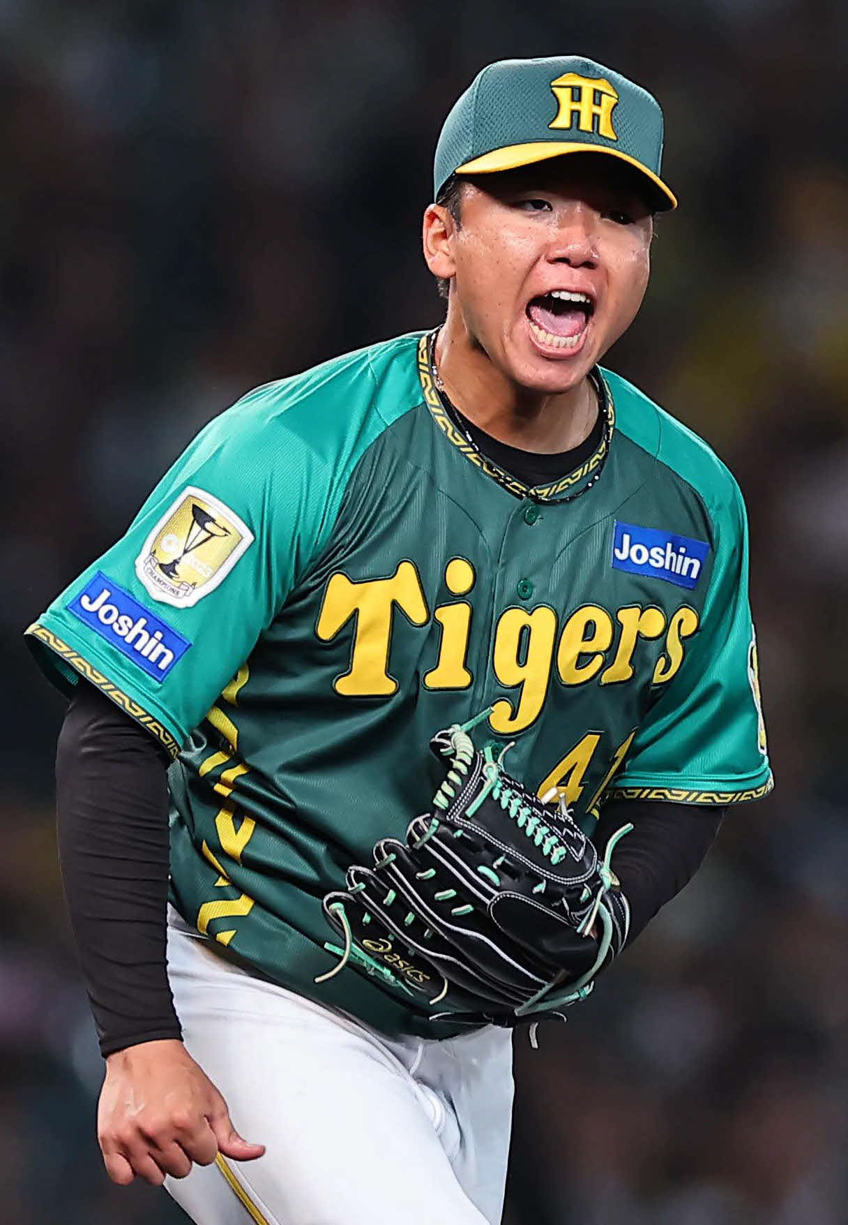阪神村上頌樹（2024年4月16日撮影）