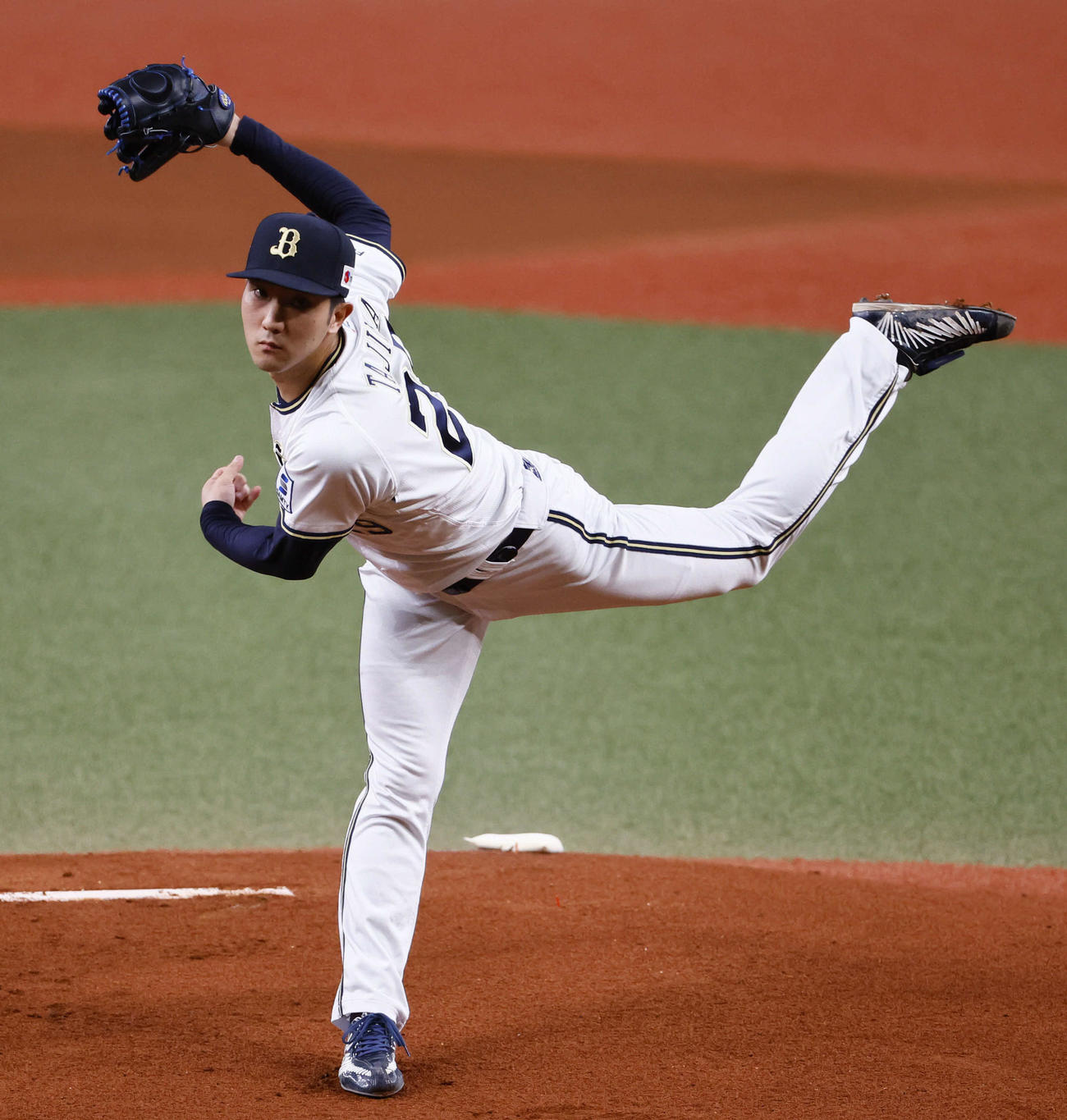 オリックス対西武　西武戦に先発したオリックス田嶋（撮影・藤尾明華）