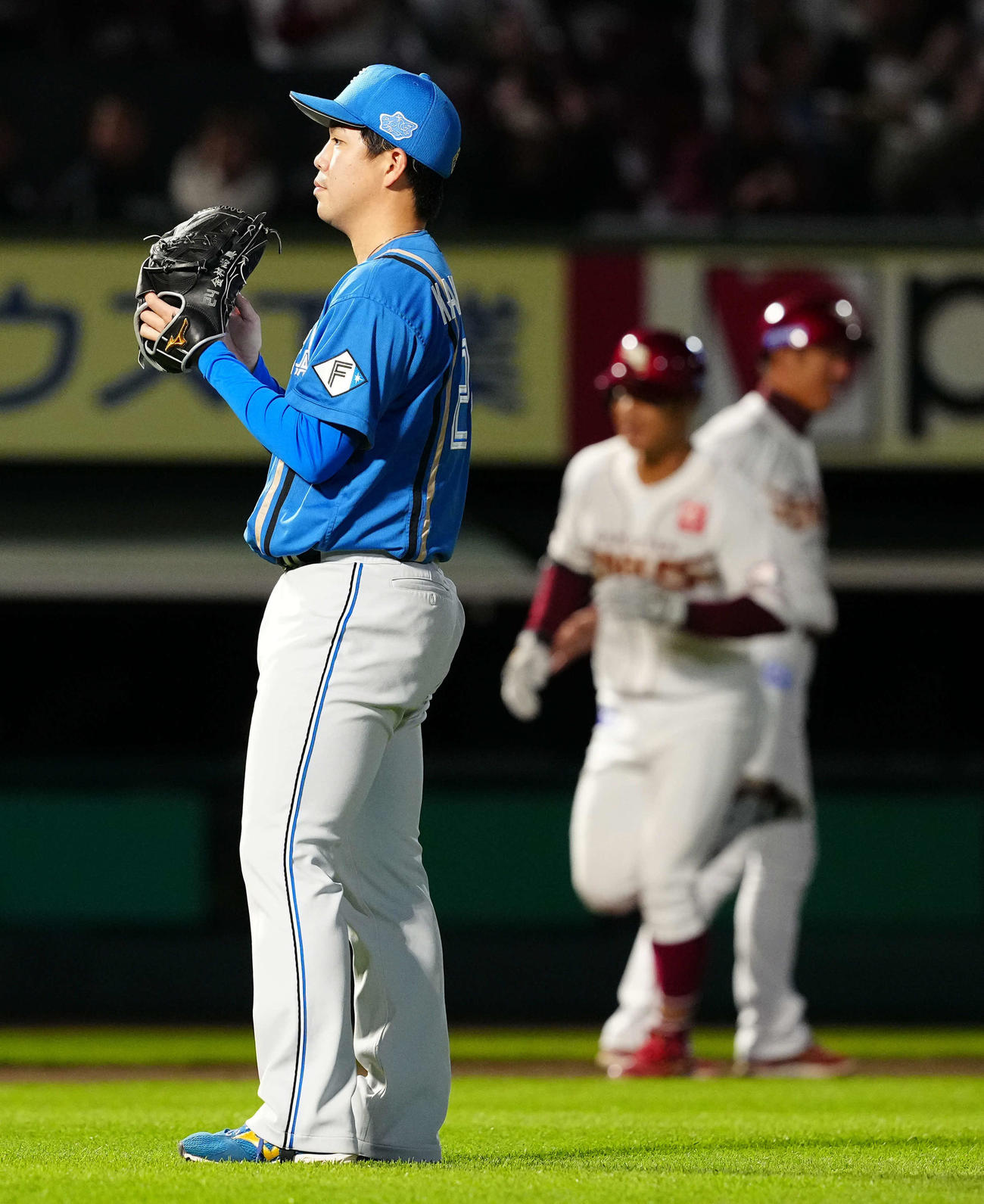 23日楽天戦で回またぎの8回裏、茂木に同点のソロ本塁打を浴びた金村尚真