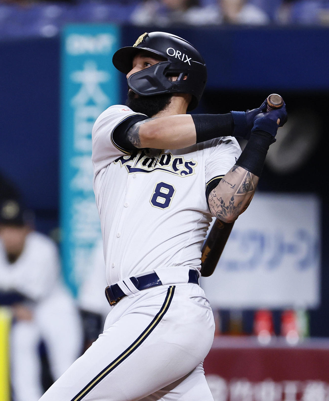 オリックス対西武　3回裏オリックス2死、ゴンザレスは左越えに先制本塁打を放つ（撮影・藤尾明華）