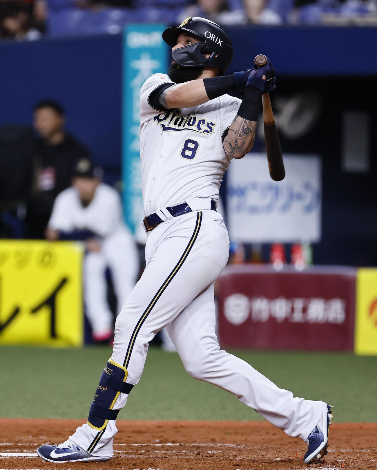 オリックス対西武　3回裏オリックス2死、ゴンザレスは左越えに先制本塁打を放つ（撮影・藤尾明華）