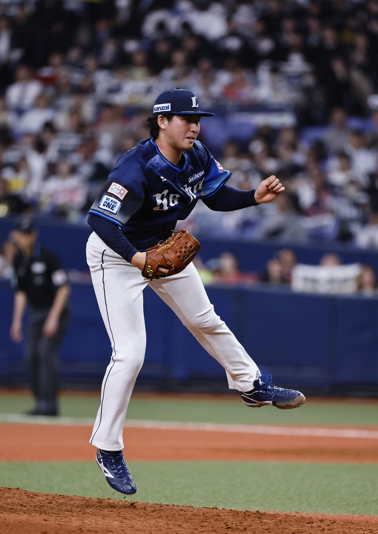 オリックス対西武　7回3失点の力投を見せた西武武内（撮影・藤尾明華）