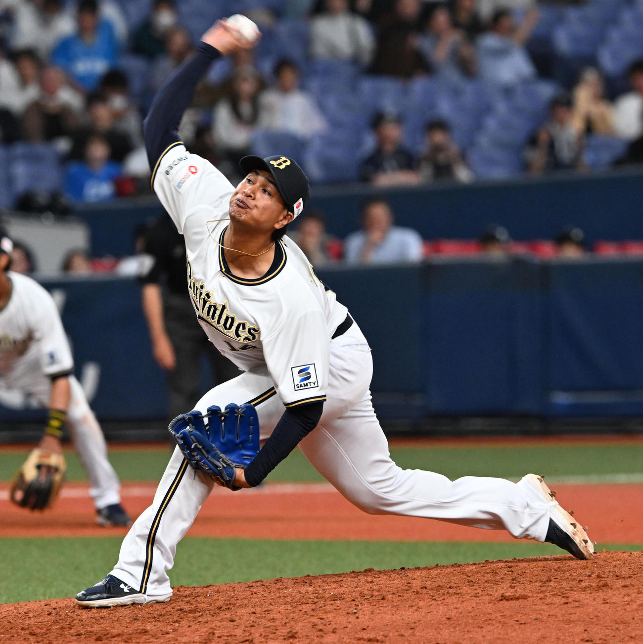 オリックス対西武　オリックス2番手の宇田川（撮影・前岡正明）