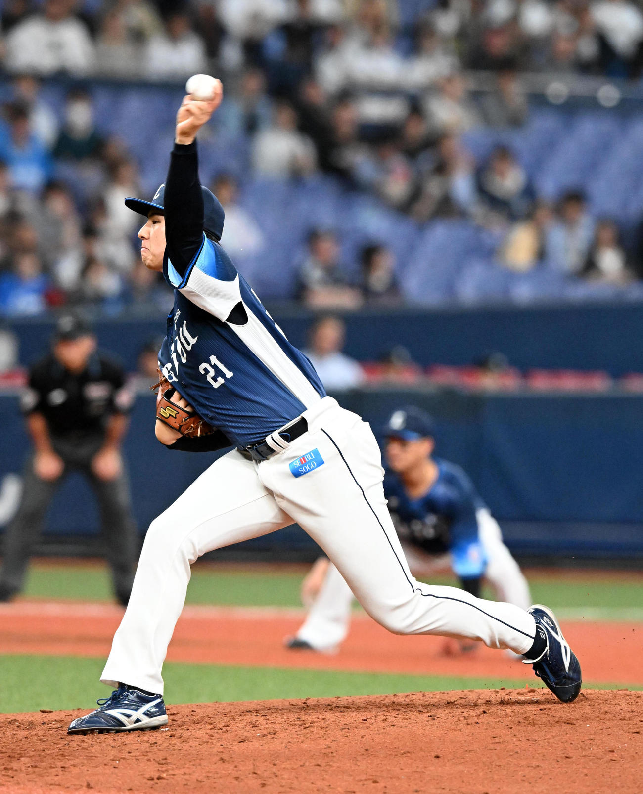 オリックス対西武　西武先発の武内（撮影・前岡正明）