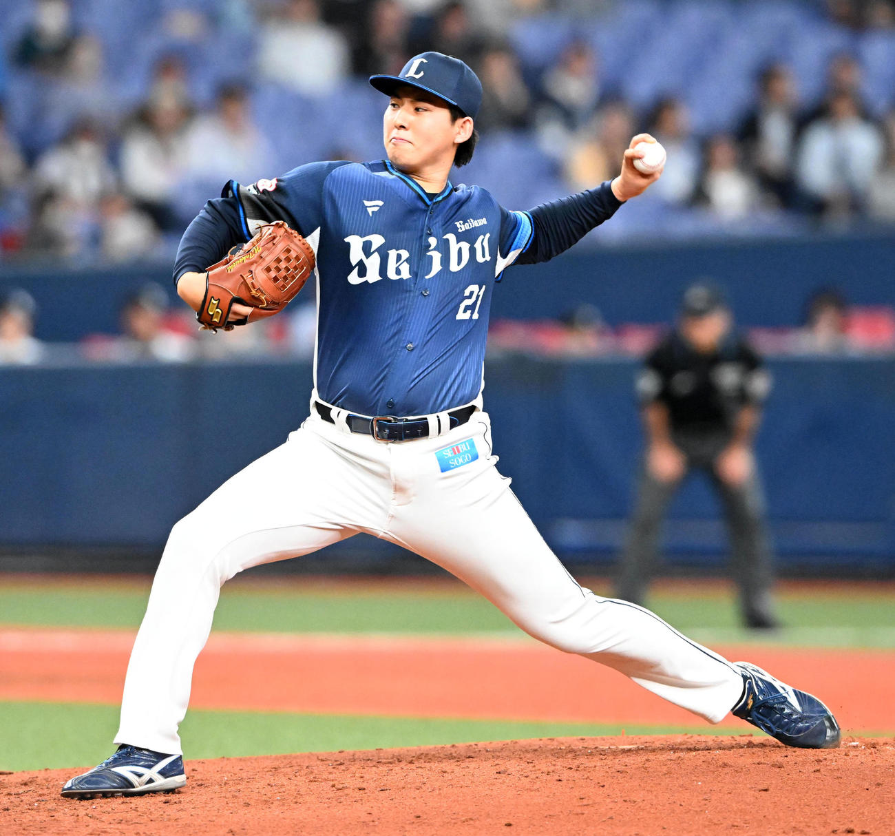 オリックス対西武　西武先発の武内（撮影・前岡正明）