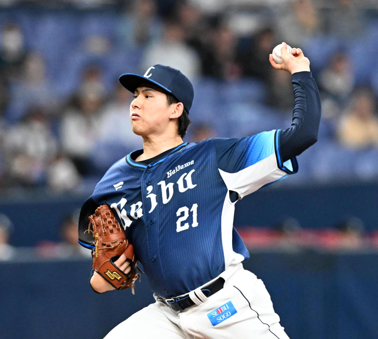 オリックス対西武　西武先発の武内（撮影・前岡正明）