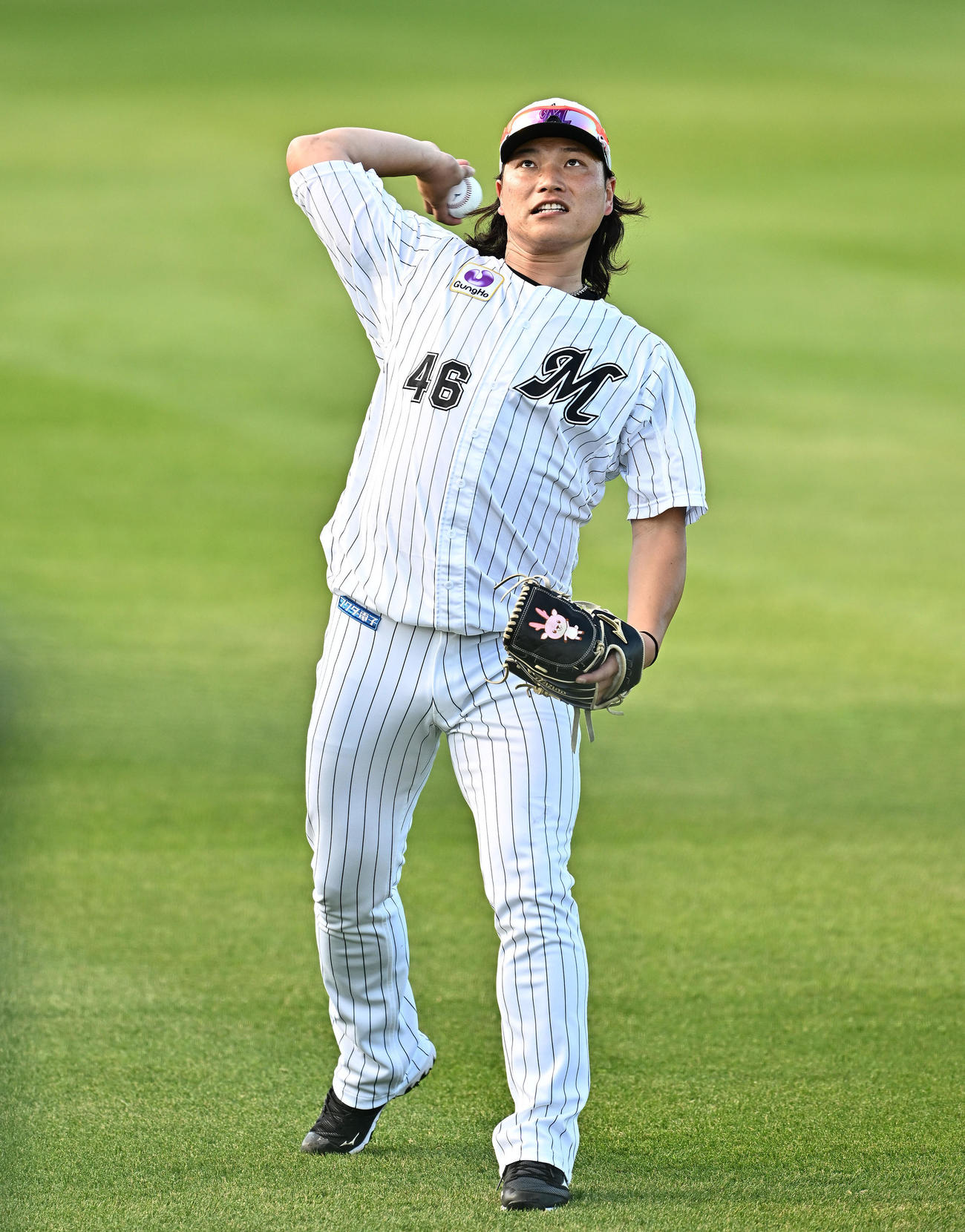ロッテ岩下大輝（2024年2月撮影）