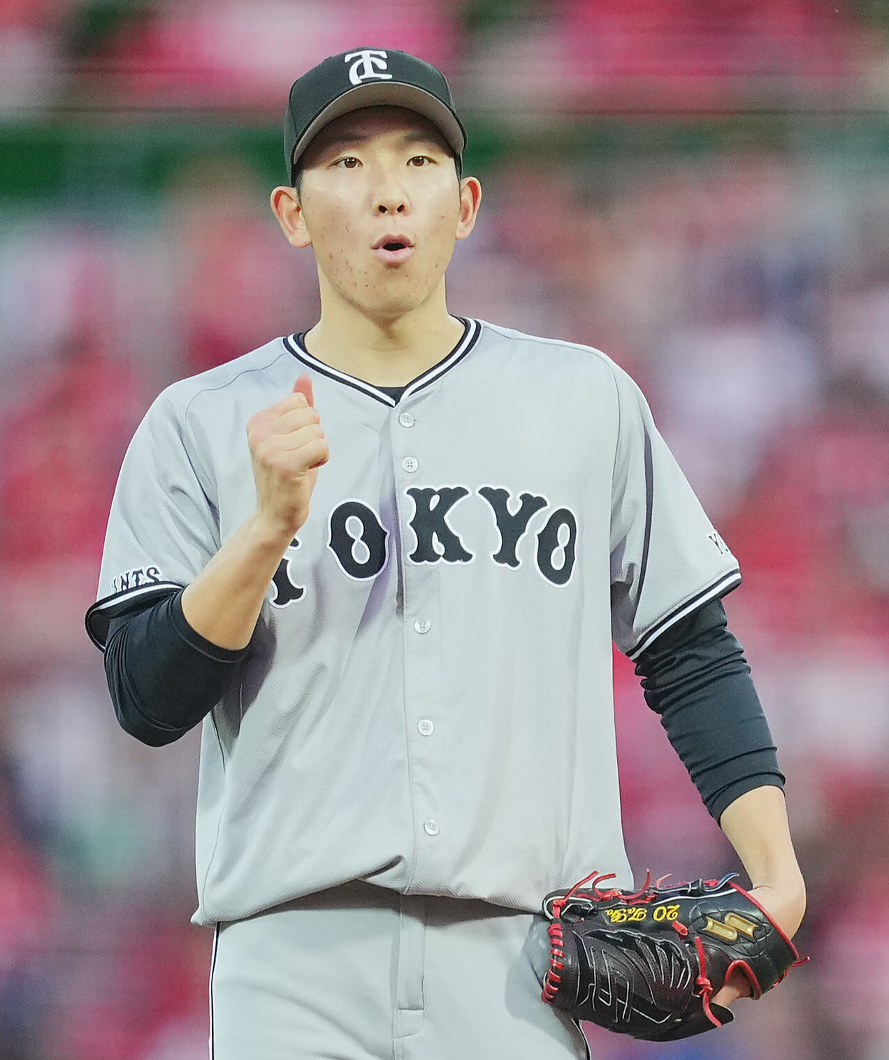 巨人戸郷翔征（2024年4月19日撮影）