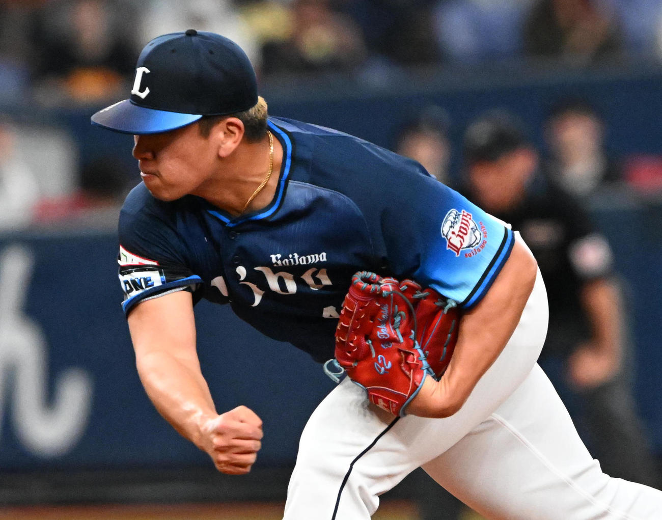 オリックス対西武　西武先発のボー（撮影・前岡正明）