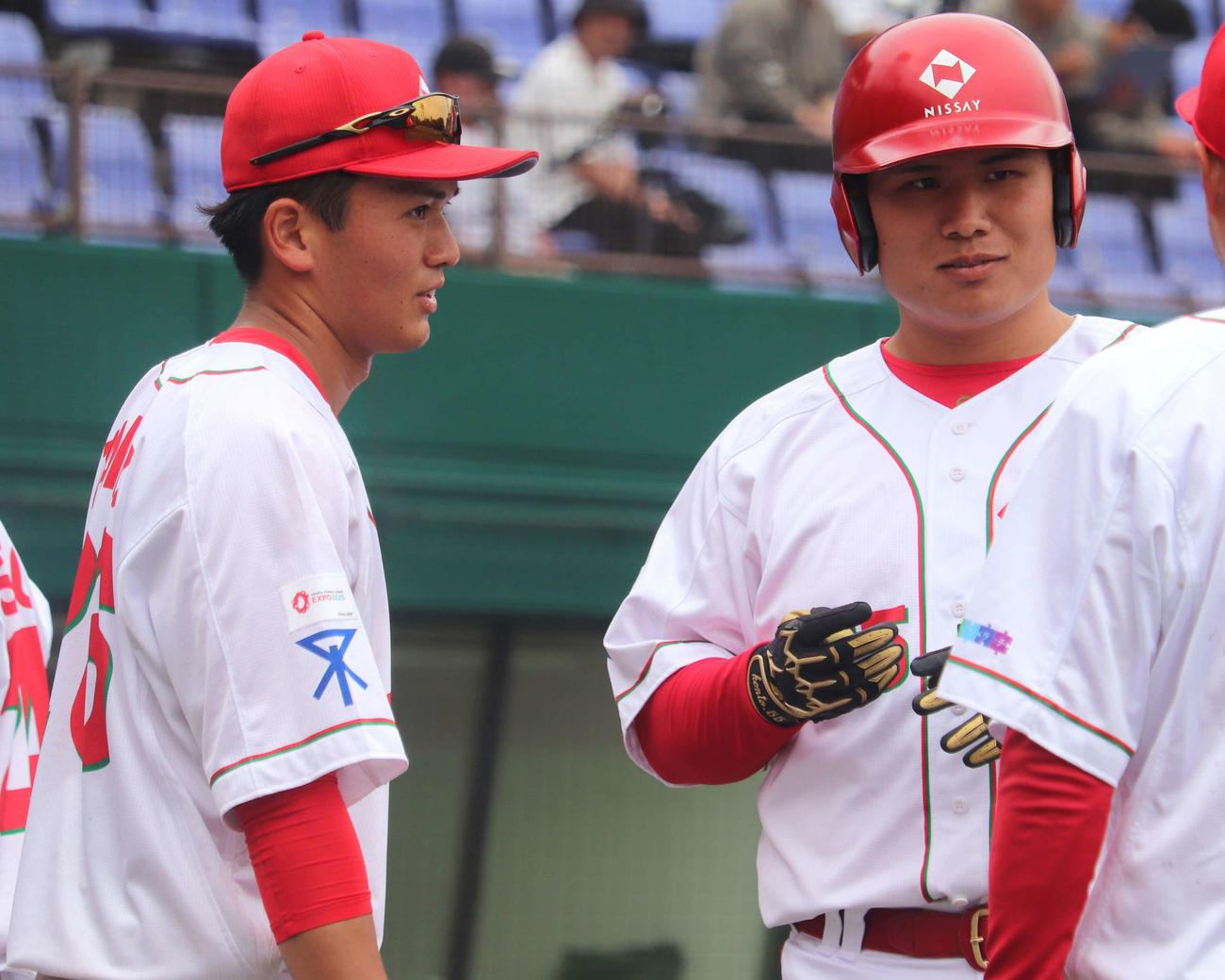 26日にともに先発出場した、日本生命の新人・高田幸汰内野手（23＝関大）と竹中研人内野手（22＝東北福祉大）