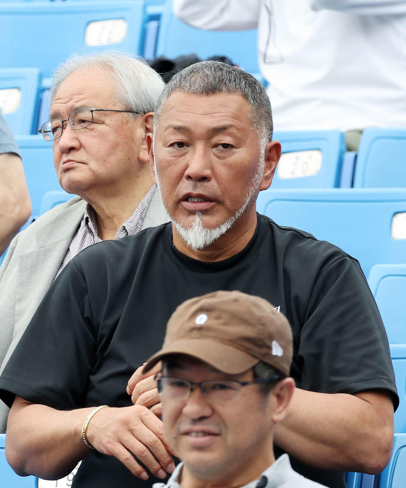 法大対慶大　観戦に訪れた清原和博氏（撮影・鈴木正人）