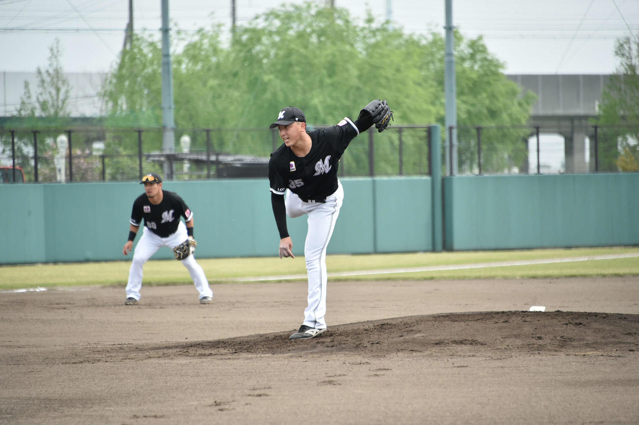 凱旋登板で好投したロッテ田中