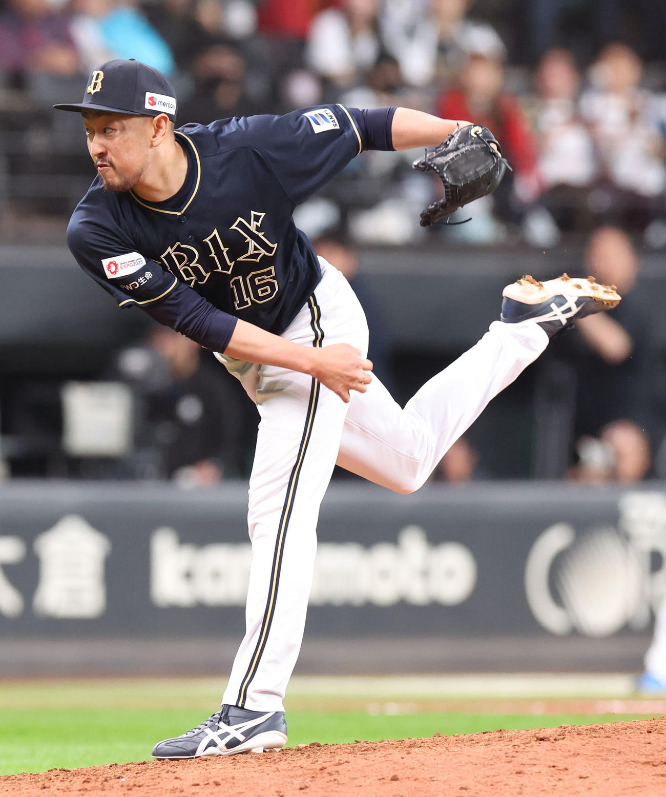 日本ハム対オリックス　オリックス6番手の平野佳（撮影・佐藤翔太）