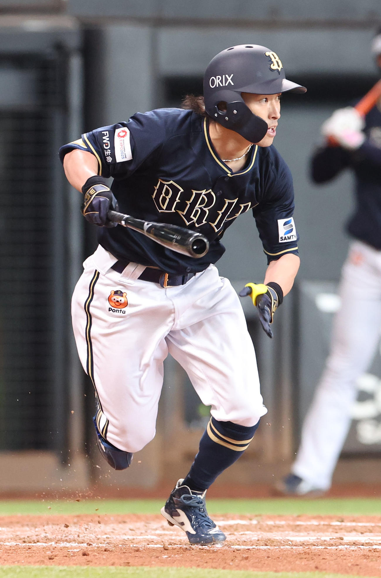 日本ハム対オリックス　5回表オリックス2死三塁、福田は中前適時打を放つ（撮影・佐藤翔太）