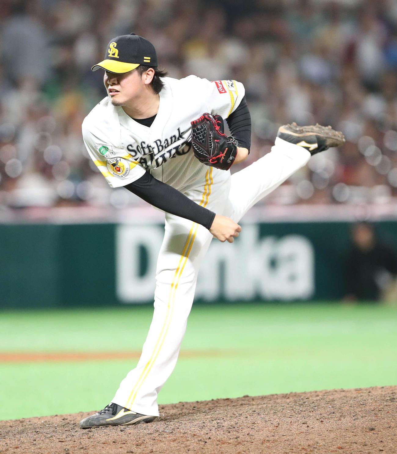 ソフトバンク対西武　延長12回に登板した杉山（撮影・梅根麻紀）