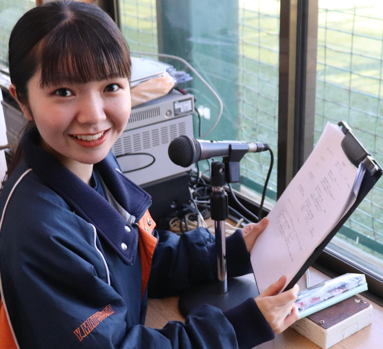 法大・上中咲葵マネジャー（2024年3月9日撮影）