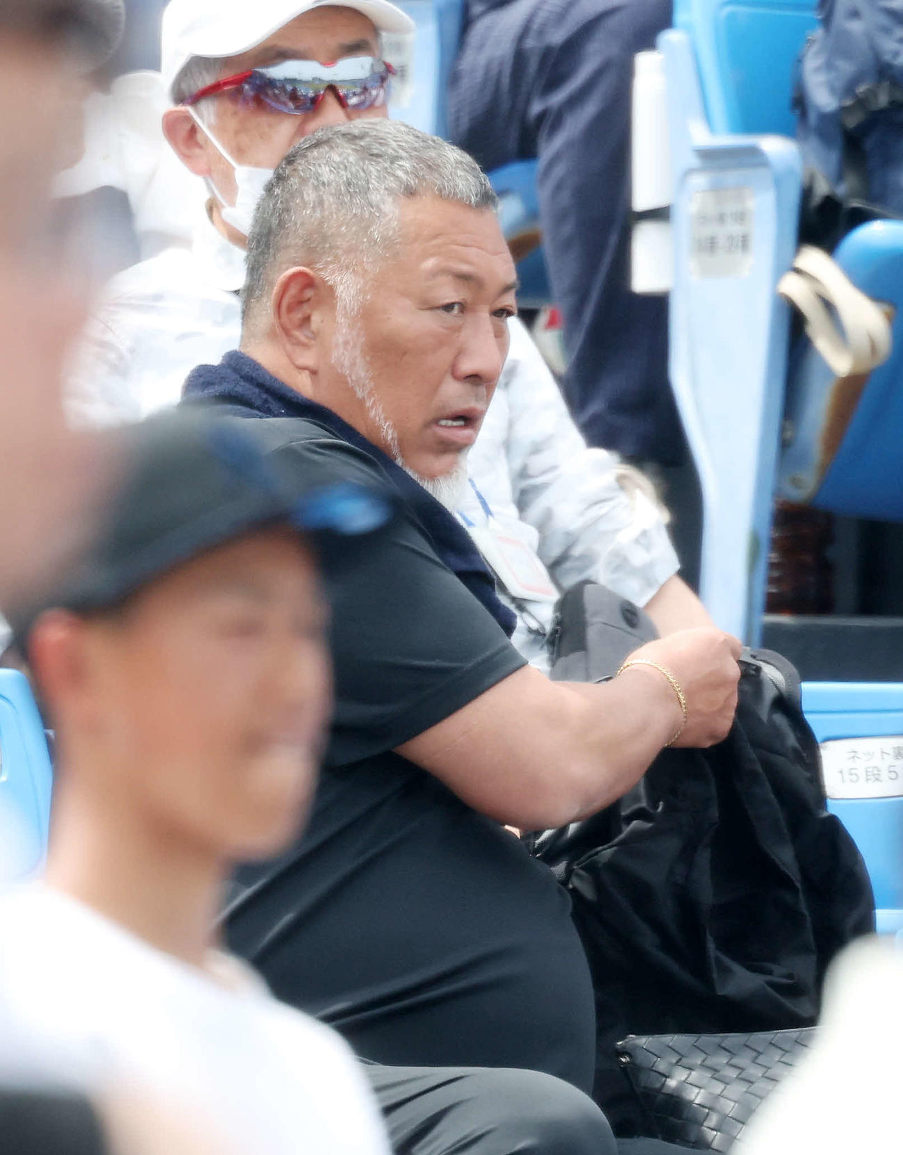 法大対慶大　観戦に訪れた清原和博氏（撮影・鈴木正人）