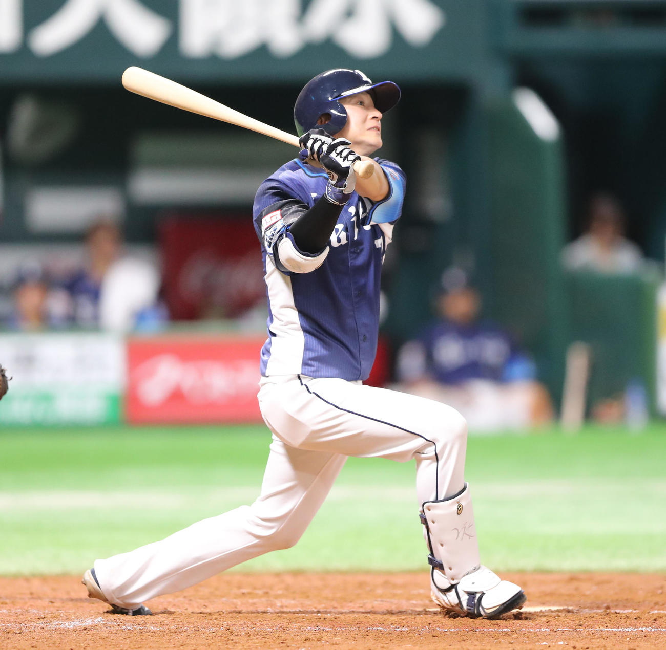 ソフトバンク対西武　5回表西武2死一、三塁、金子侑は右越えに勝ち越しとなる3点本塁打を放つ（撮影・梅根麻紀）