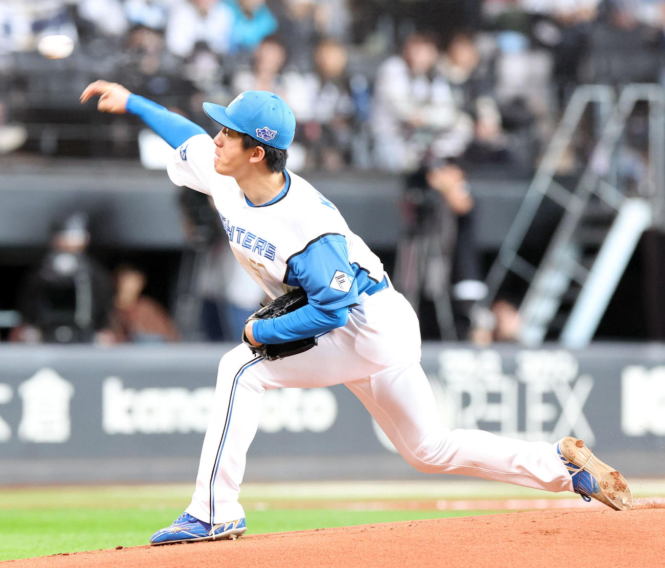 日本ハム対オリックス　日本ハム先発の北山（撮影・佐藤翔太）