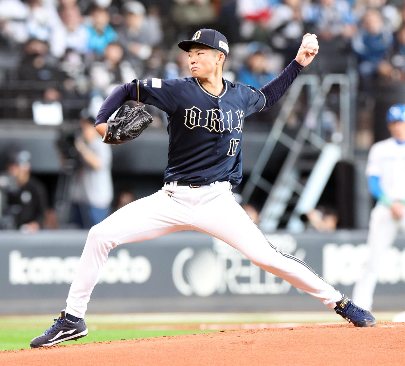 日本ハム対オリックス　オリックス先発の曽谷（撮影・佐藤翔太）
