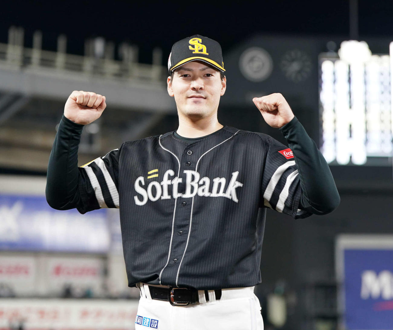 ソフトバンク有原航平（2024年4月23日撮影）