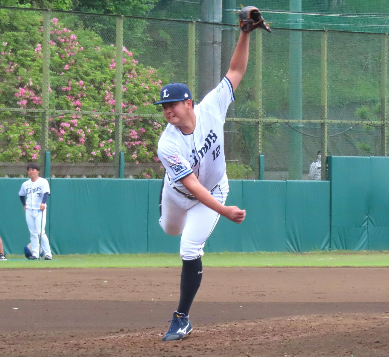 イースタン・リーグ　西武対DeNA　完封勝利を挙げた西武渡辺（撮影・黒須亮）