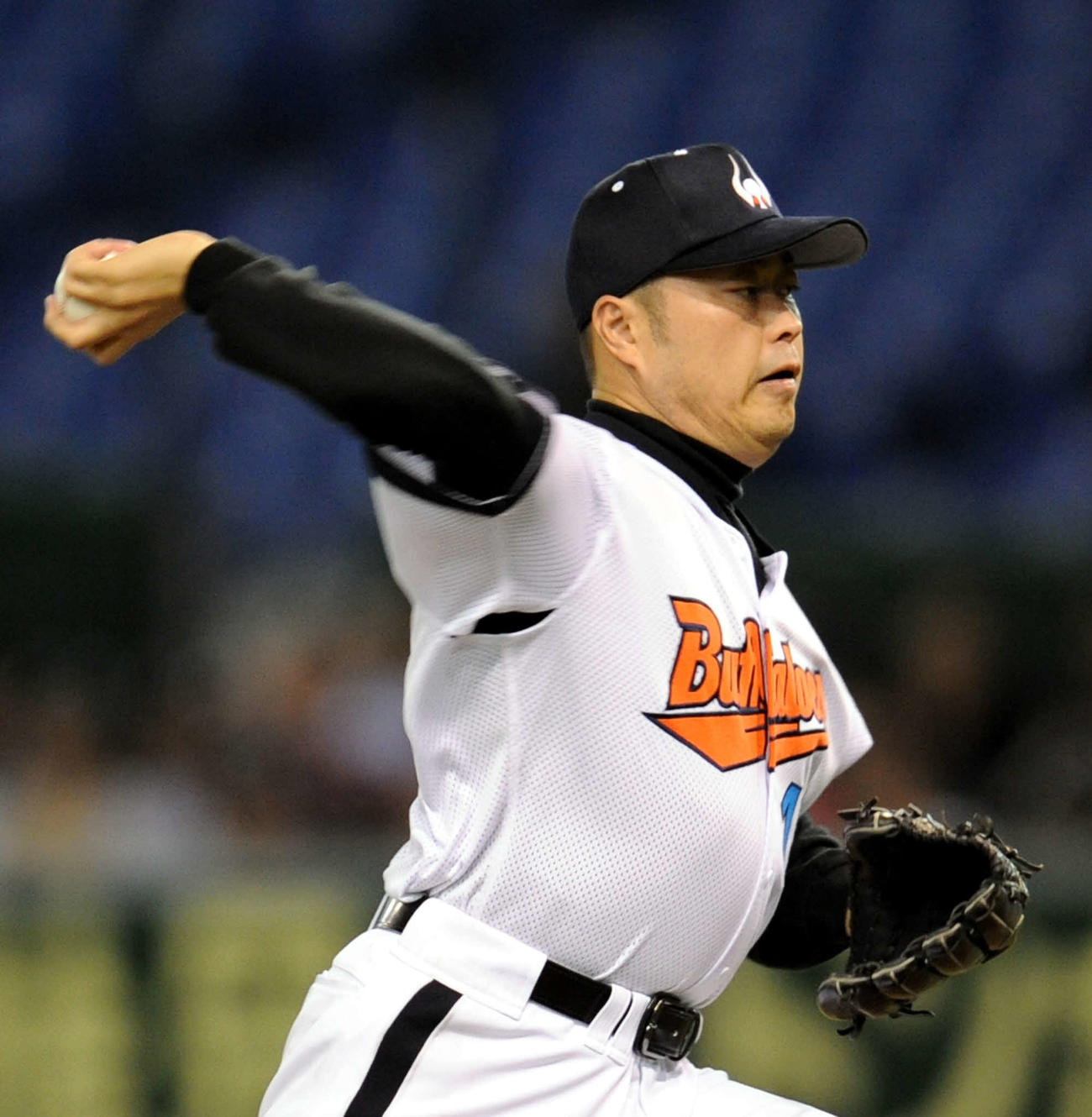 プロOBオールスター戦に出場した佐野慈紀（撮影・山崎安昭）