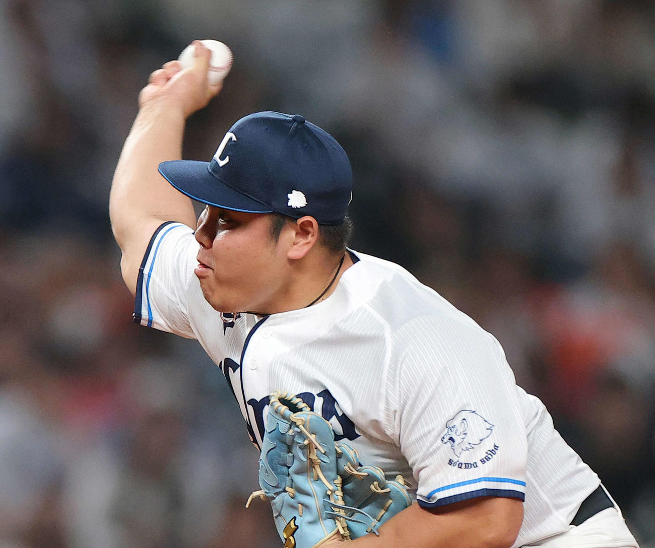 西武対日本ハム　2回表、力投する平良（撮影・河田真司）