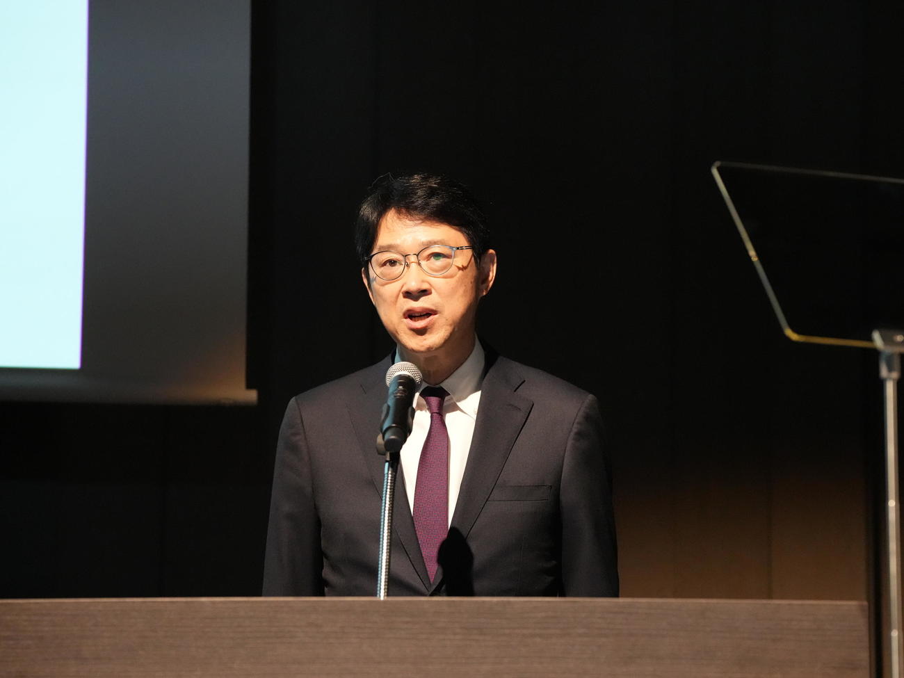 「築地地区まちづくり事業」事業予定者決定に関する記者会見に臨む三井不動産株式会社の植田俊代表取締役社長（撮影・小沢裕）