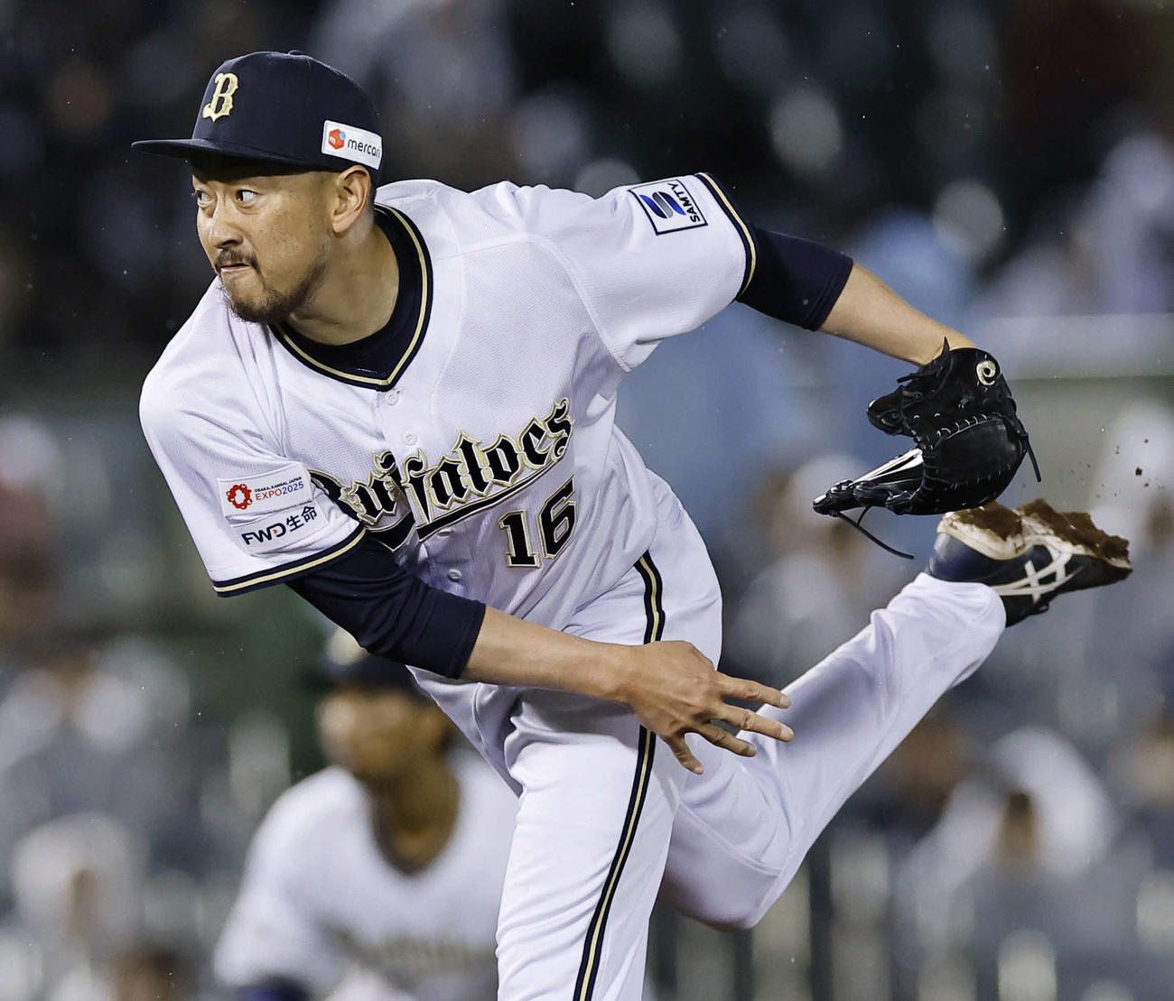 オリックス対ロッテ　9回に登板したオリックス平野佳（撮影・藤尾明華）