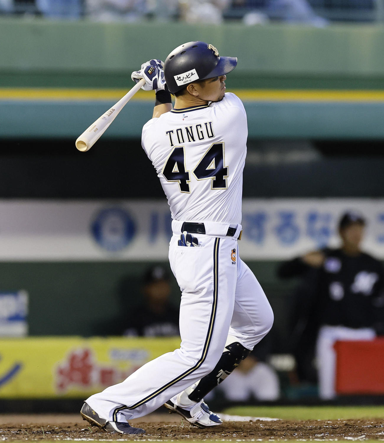 オリックス対ロッテ　2回裏オリックス無死、頓宮は中越えに先制本塁打を放つ（撮影・藤尾明華）