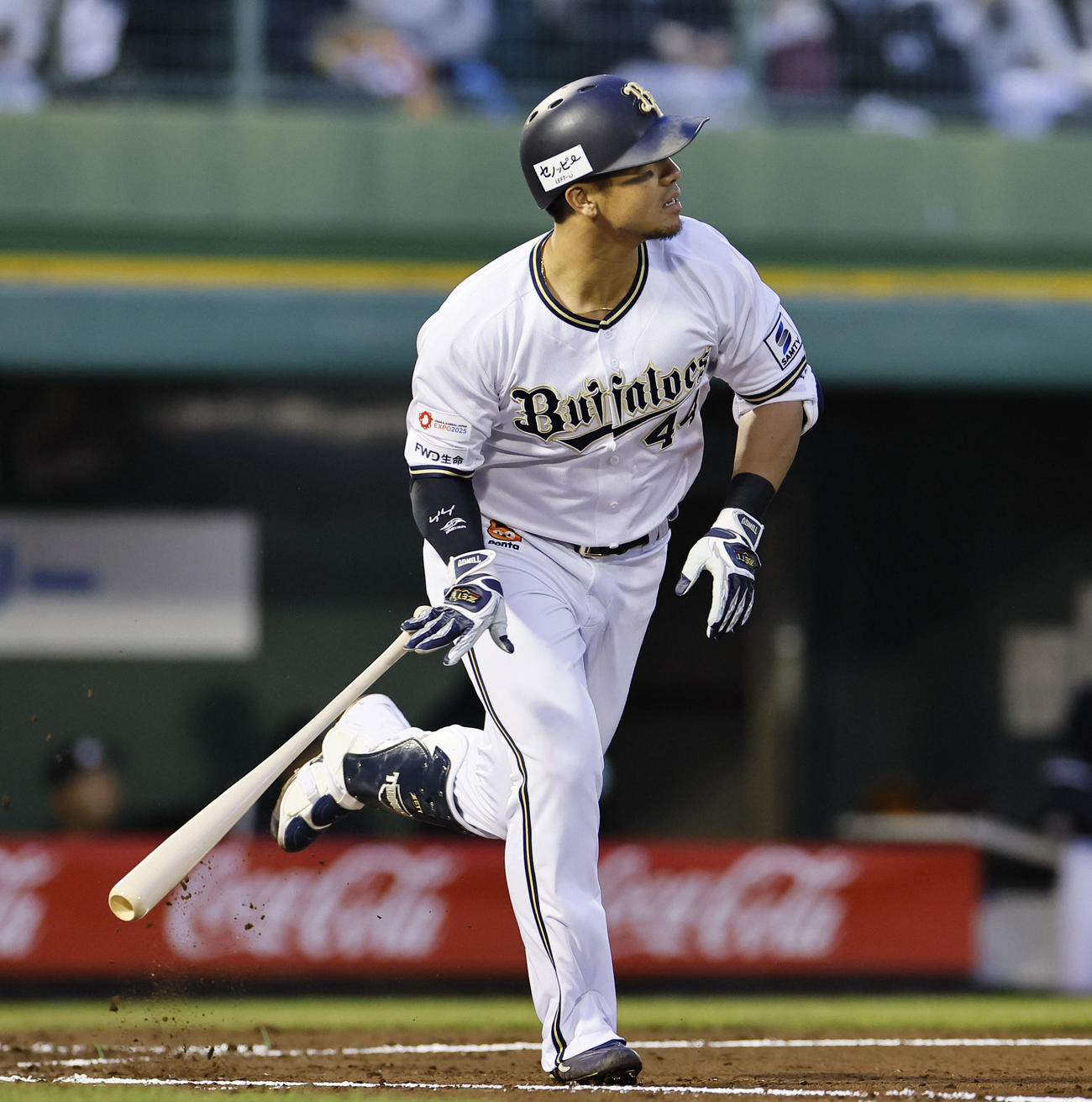 オリックス対ロッテ　2回裏オリックス無死、頓宮は中越えに先制本塁打を放つ（撮影・藤尾明華）