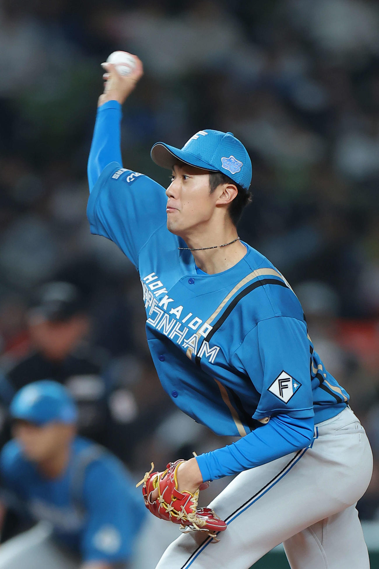 西武対日本ハム　力投する日本ハム先発の福島（撮影・河田真司）
