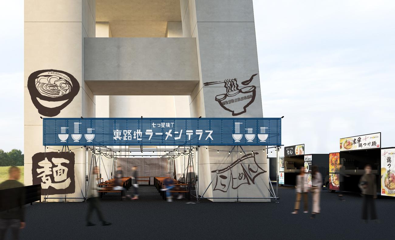 エスコンフィールドに常設ラーメン店エリアが設けられる（球団提供）