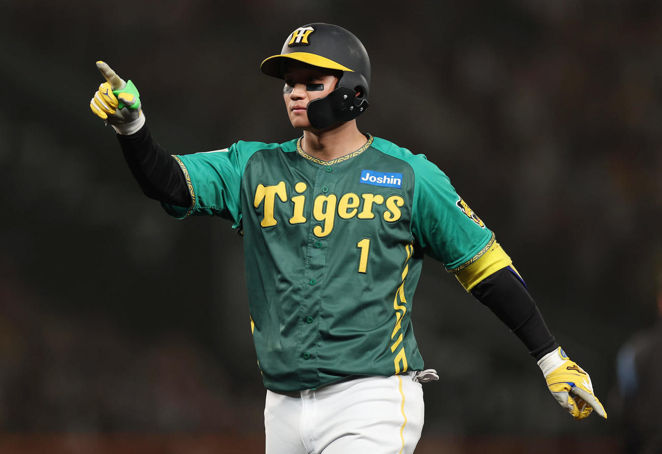 阪神森下翔太（2024年4月18日撮影）