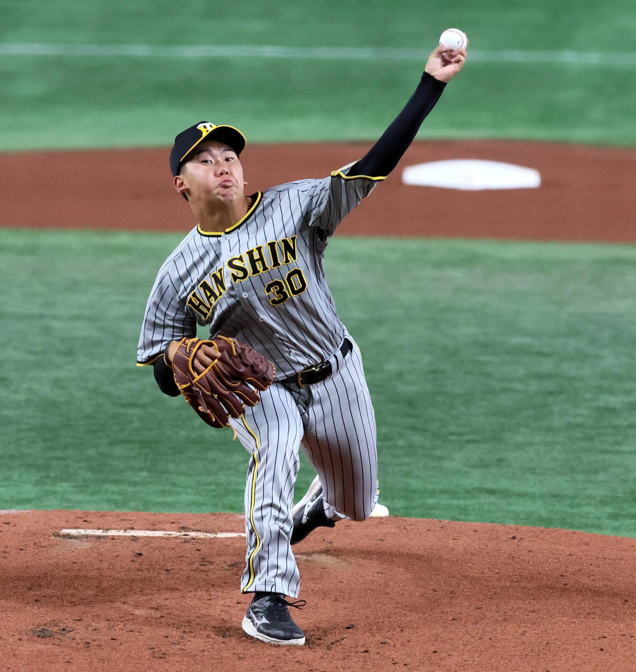 巨人対阪神　巨人戦に先発する門別（撮影・加藤哉）