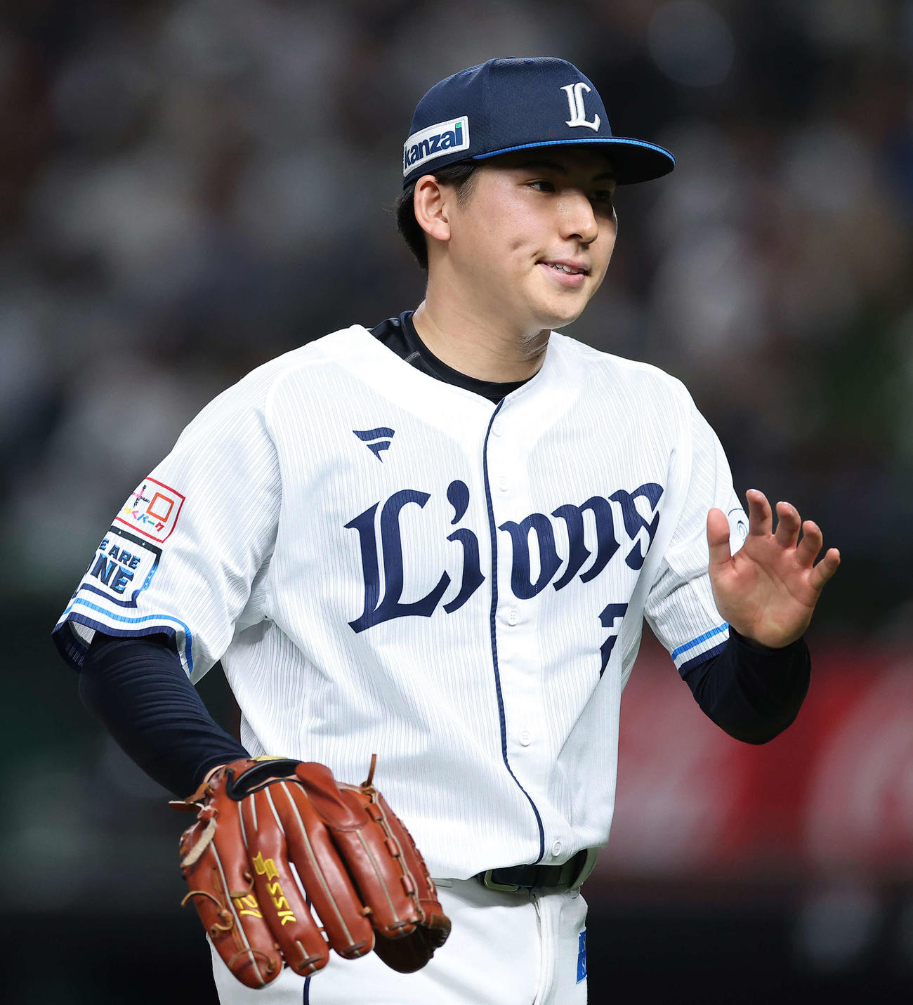 西武対ソフトバンク　4回表を抑える武内（撮影・河田真司）