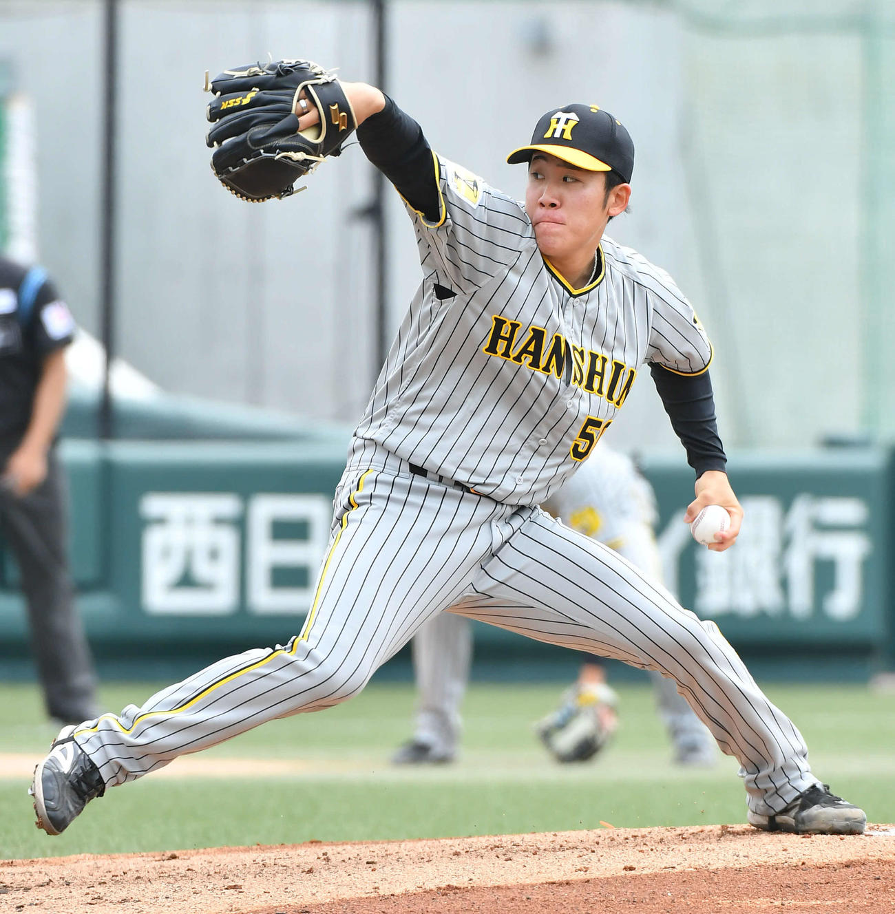 阪神富田蓮（2024年3月30日撮影）