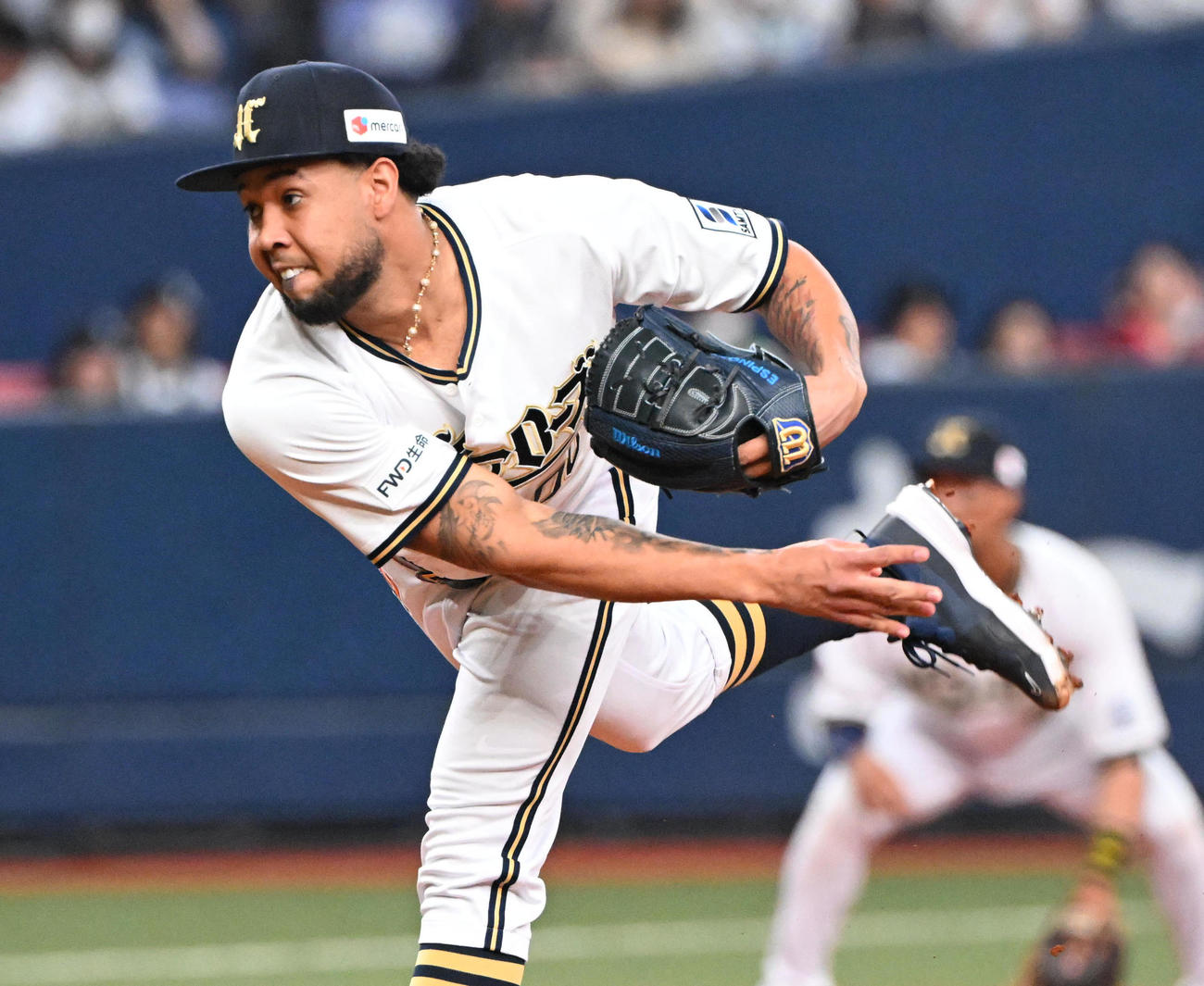 オリックス対日本ハム　先発するオリックスのエスピノーザ（撮影・和賀正仁）
