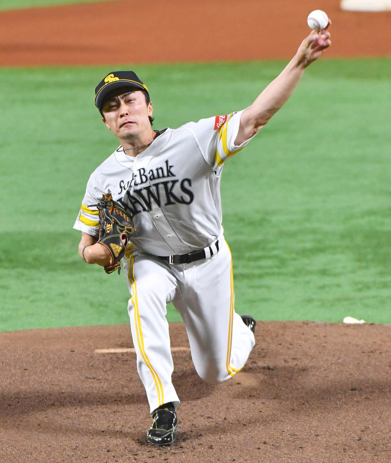 ソフトバンク対日本ハム　ソフトバンク先発の和田（撮影・岩下翔太）