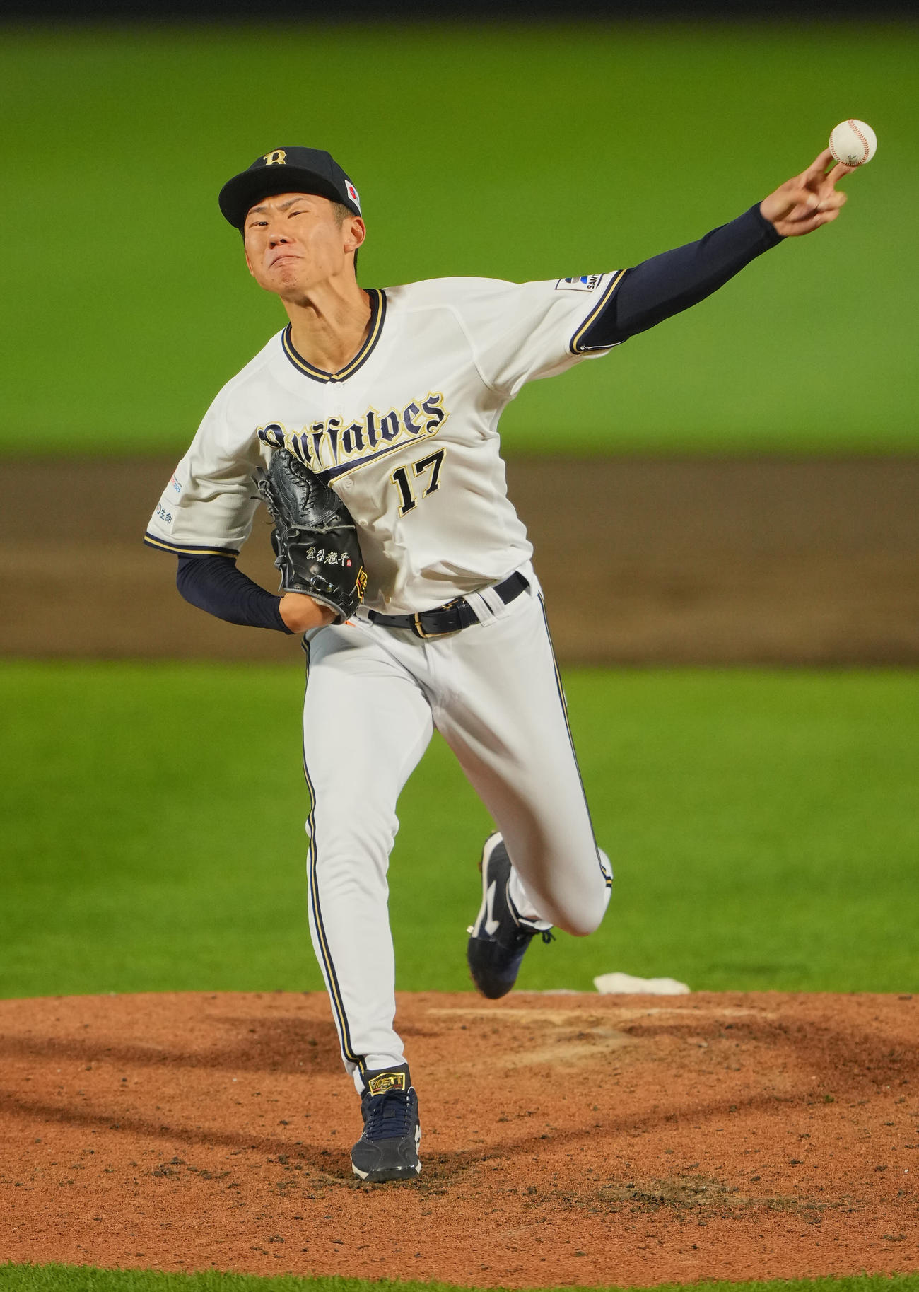楽天対オリックス　力投するオリックス先発の曽谷（撮影・垰建太）