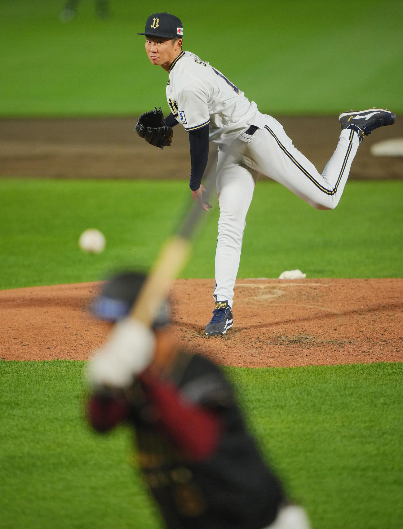 楽天対オリックス　力投するオリックス先発の曽谷（撮影・垰建太）