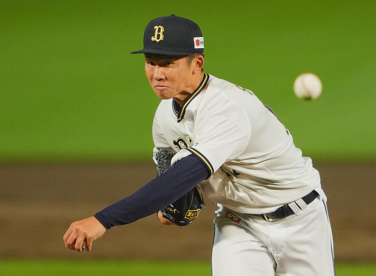 楽天対オリックス　力投するオリックス先発の曽谷（撮影・垰建太）