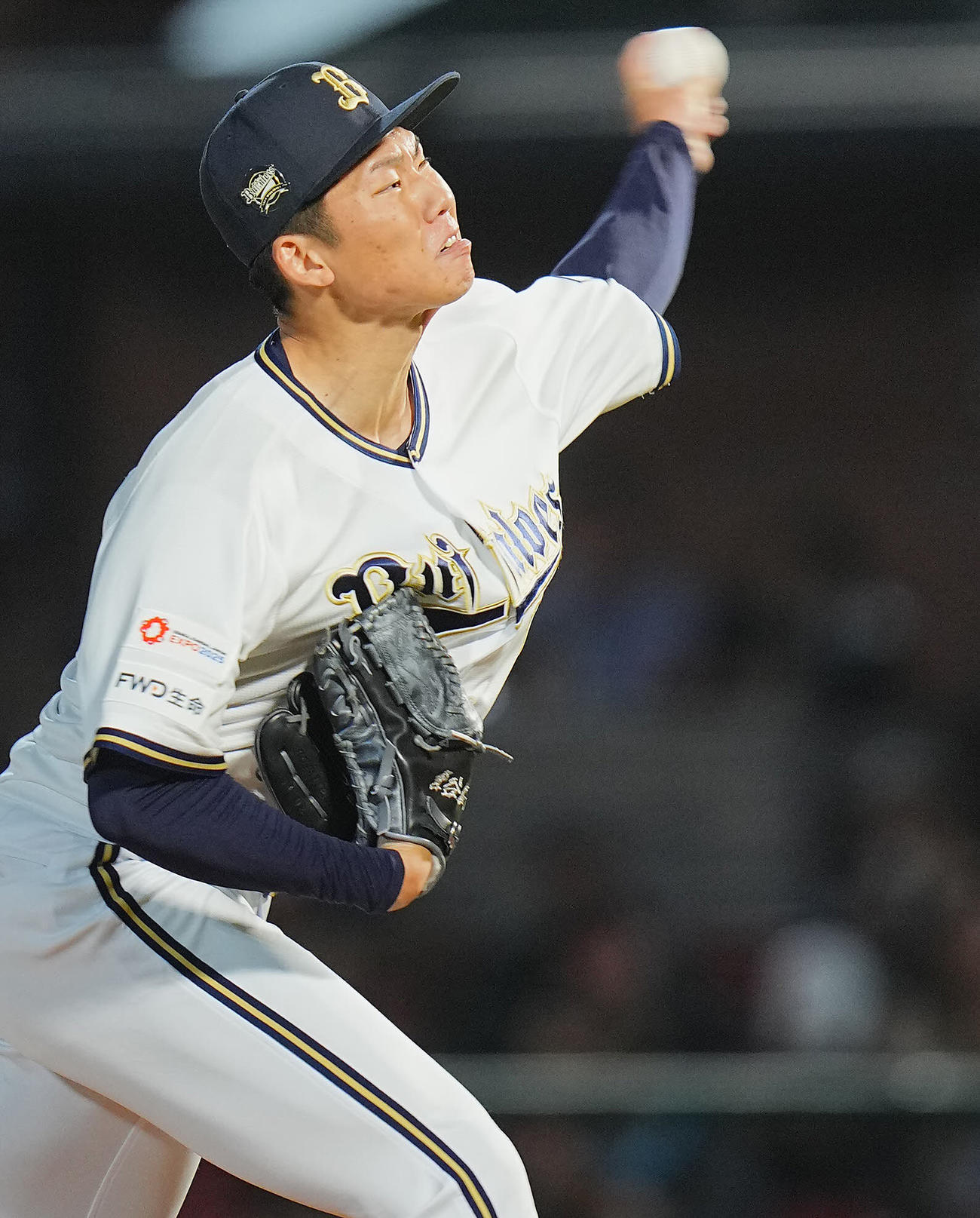 楽天対オリックス　力投するオリックス曽谷（撮影・垰建太）